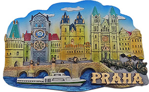 Reliéfní magnet Praha velký